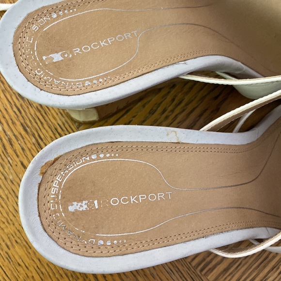 Rockport White Thong Sandal Wedges - Picture 9 of 9